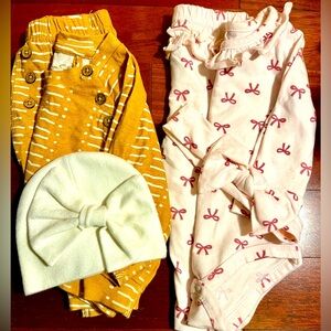 J. Simpson & Baby Essentials Boutique Clothing Bundle Girl 6-9 Months